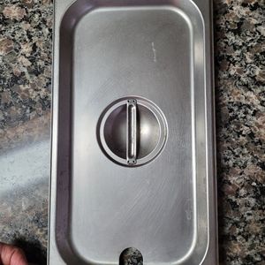 18-8 Stainless steel NSF notched steam pan cover/lid gently used made in China